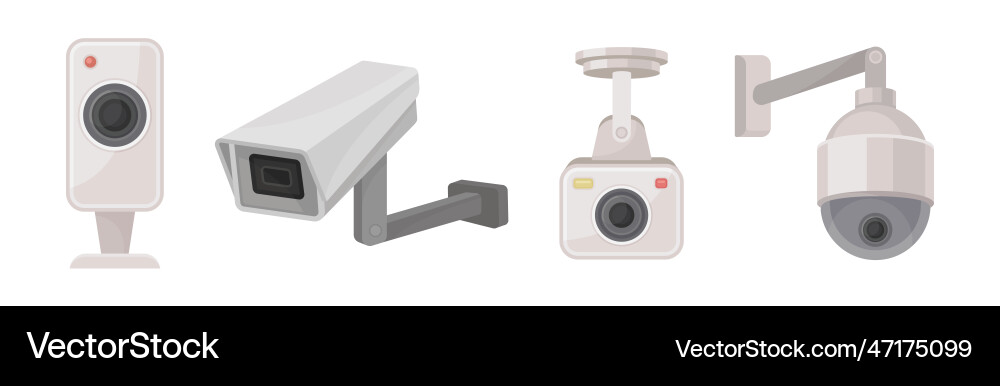 Wireless security camera or closed-circuit Vector Image