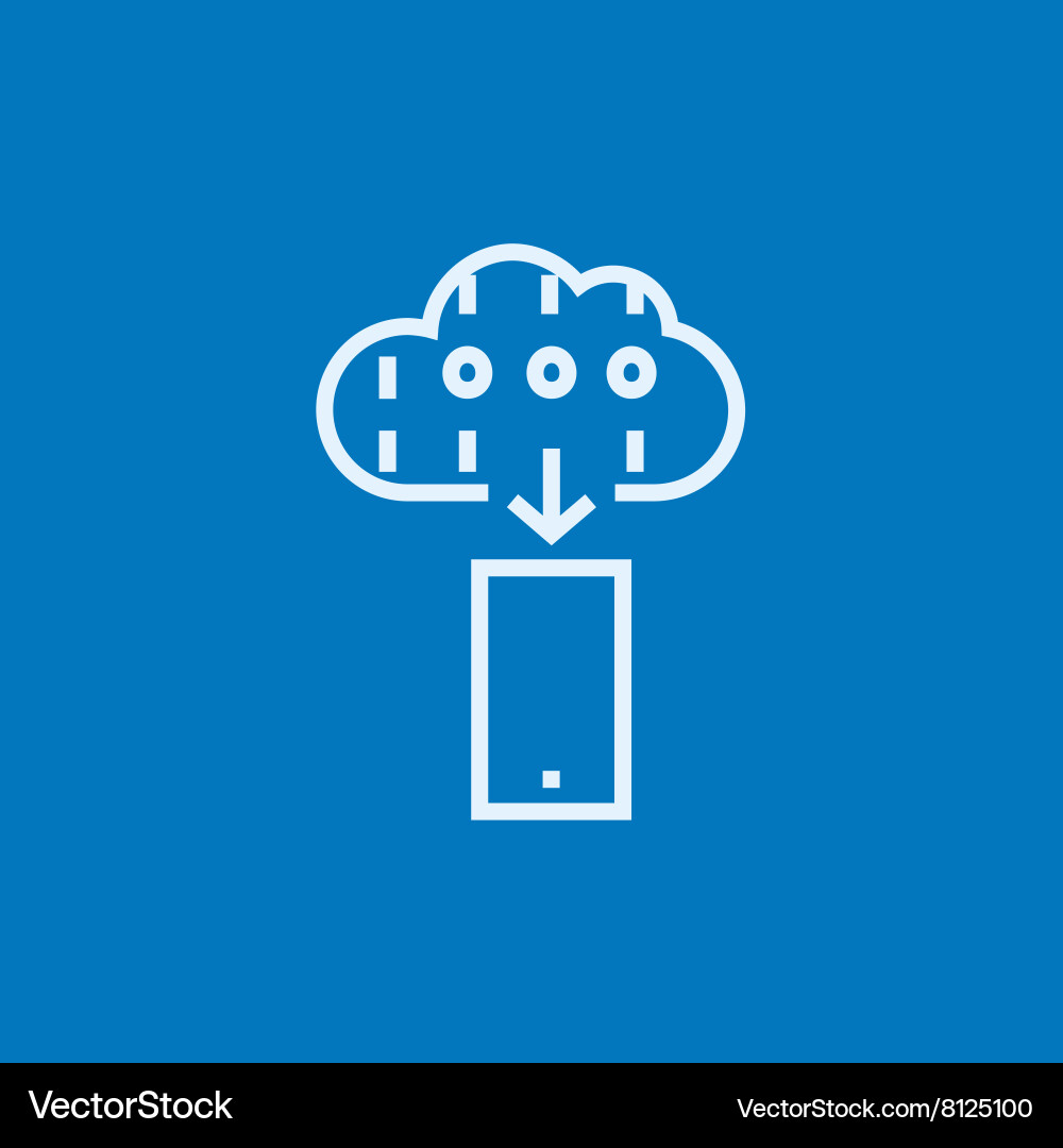 Cloud computing line icon Vector Image