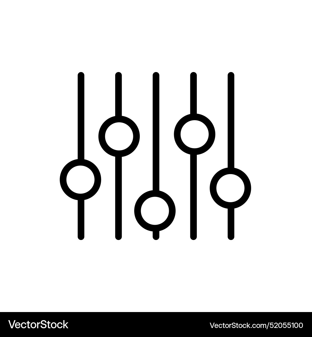 Control panel icon for user interfaces industrial vector image