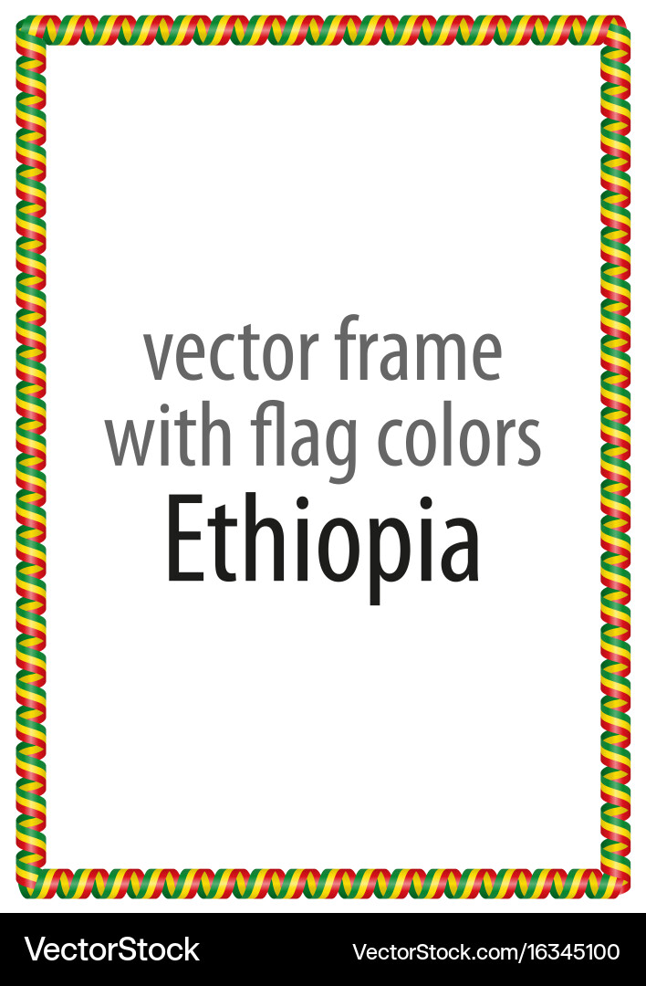 Frame and border of ribbon with the colors Vector Image