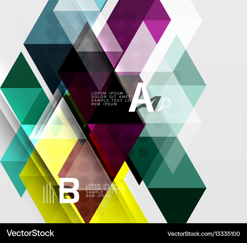 Geometric Tile Background - Triangle Pattern Vector Image