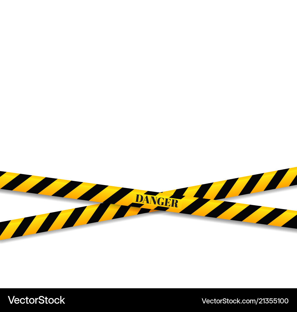 Isolated lines of insulation realistic warning Isolated lines of insulation realistic warning vector image