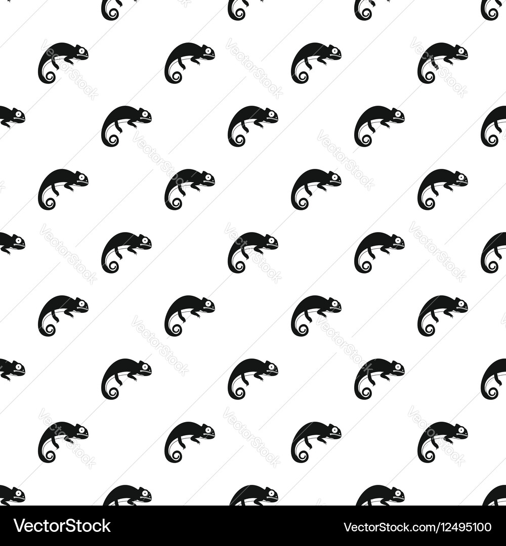 Little iguana pattern simple style Vector Image