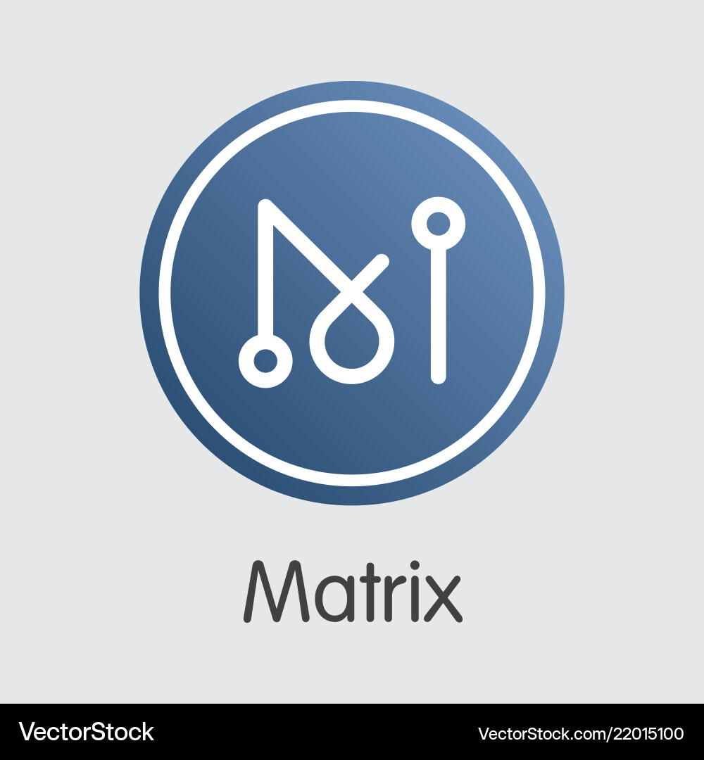 Matrix cryptocurrency man symbol – Royalty-Free Vector | VectorStock