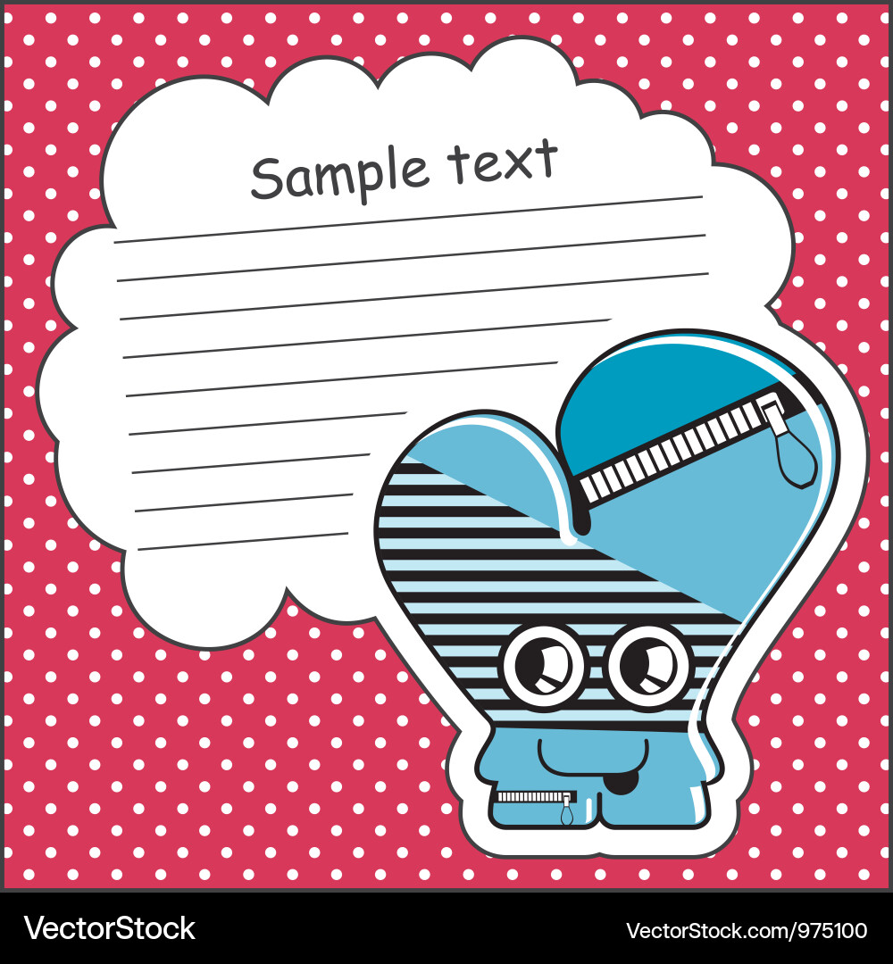 Monster with message cloud vector image