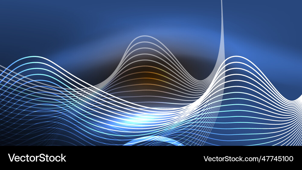 Neon lines and waves abstract background techno Neon lines and waves abstract background techno vector image