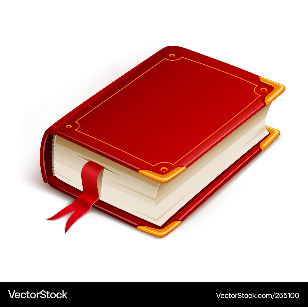 Old book with bookmark Royalty Free Vector Image