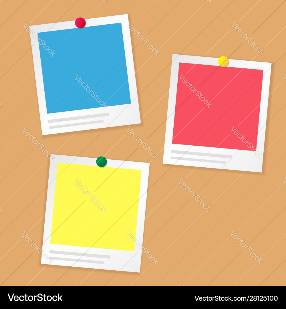 Papier Fotorahmen auf braun Informationstafel Papier Fotorahmen auf braun Informationstafel vektorbild