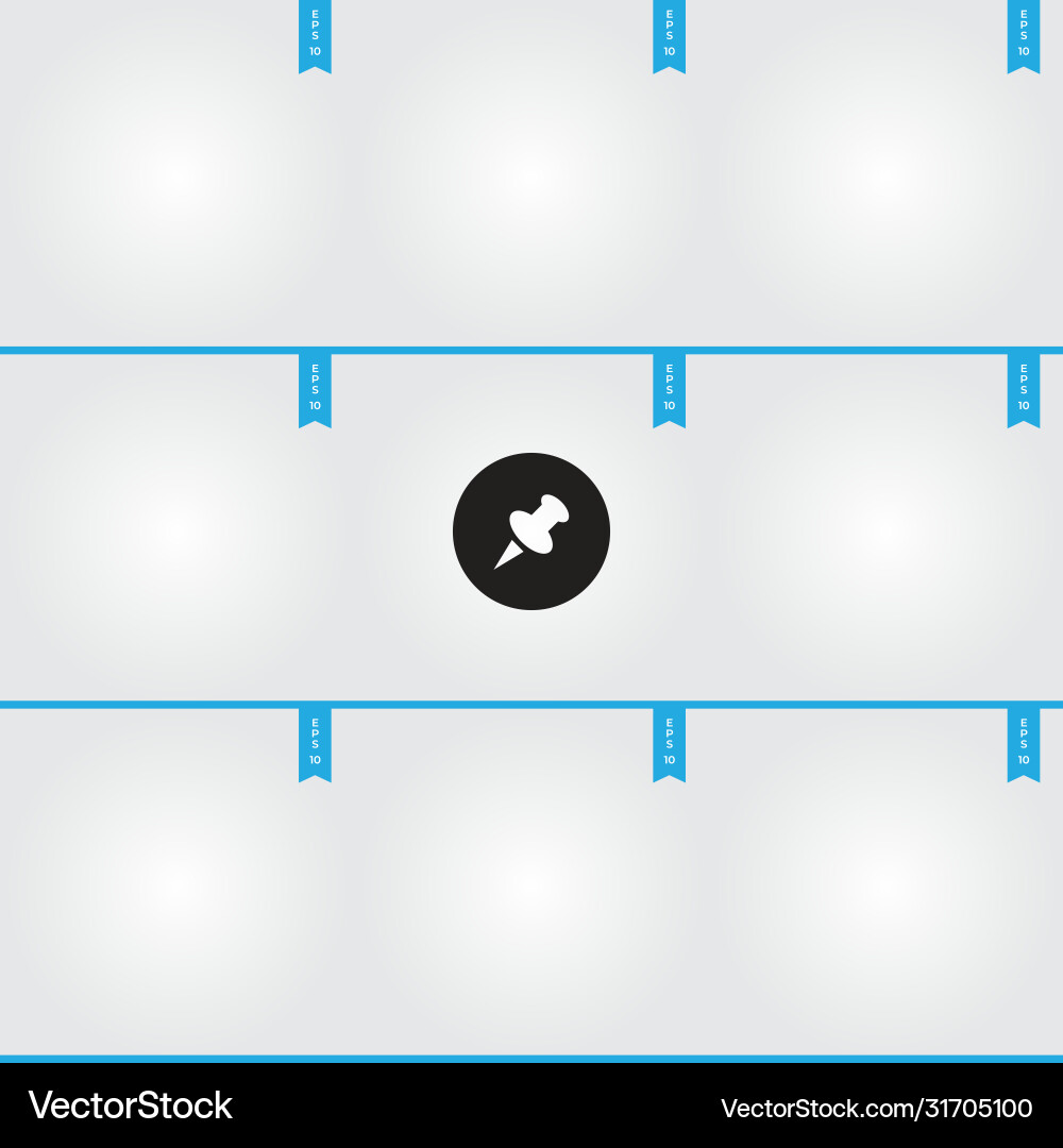 Push pin icon simple sign for web site and mobile vector image
