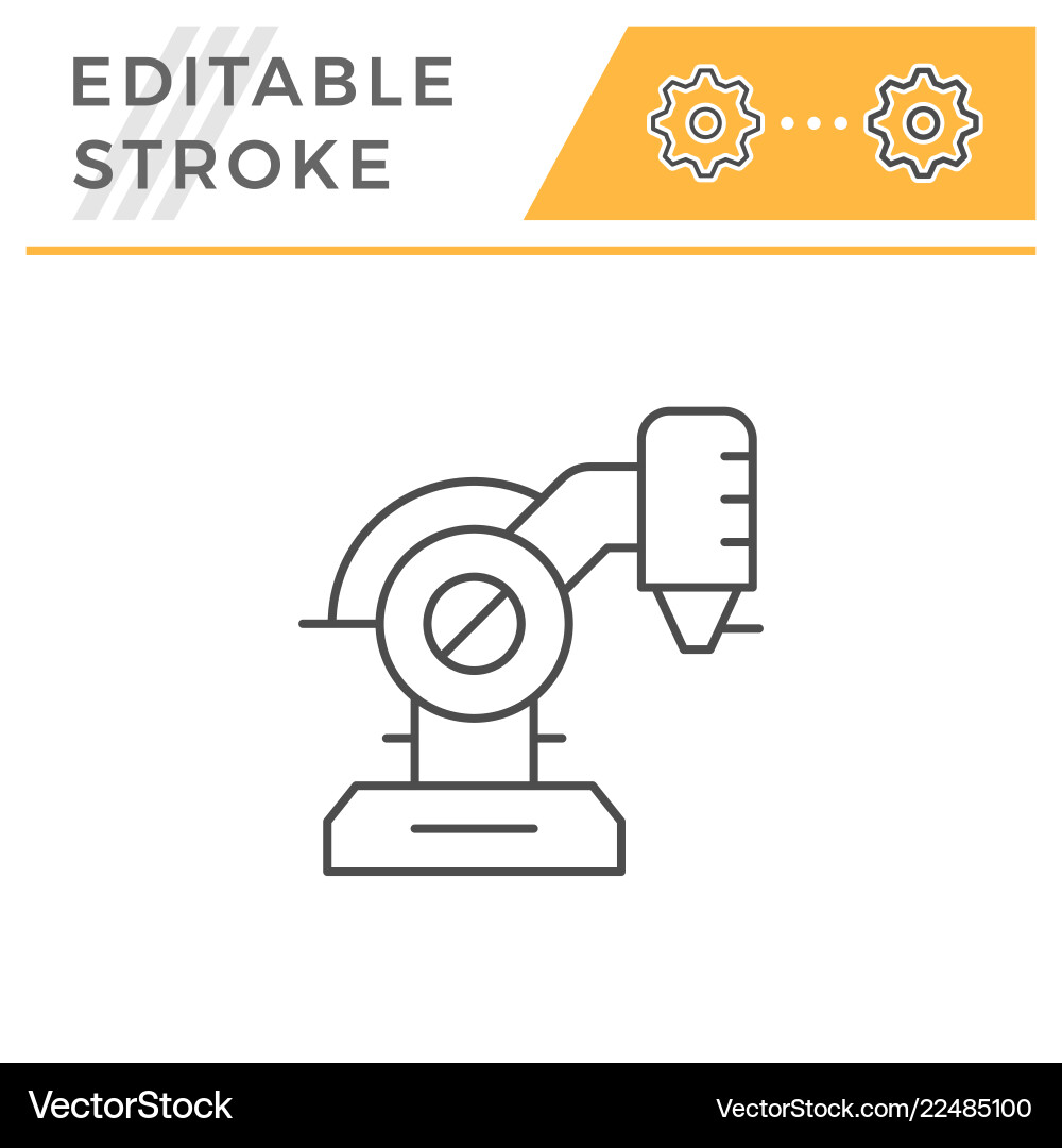 Robotic machine part line icon Robotic machine part line icon Vector Image