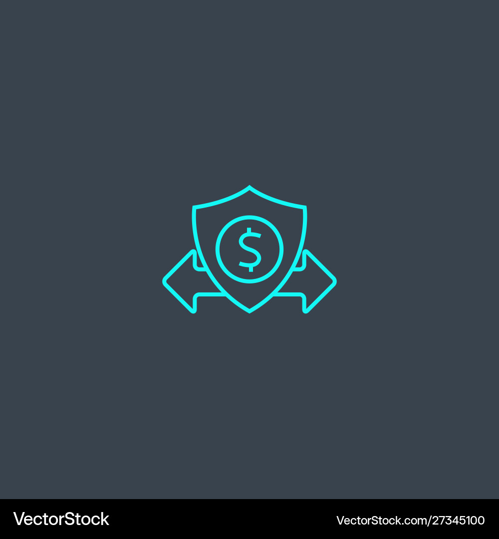 Secure transaction concept blue line icon simple Vector Image