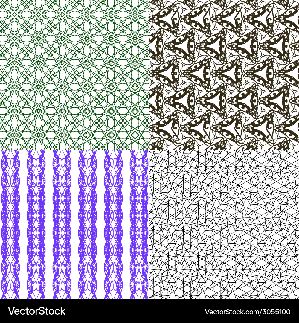 Set of geometric pattern in op art design Vector Image