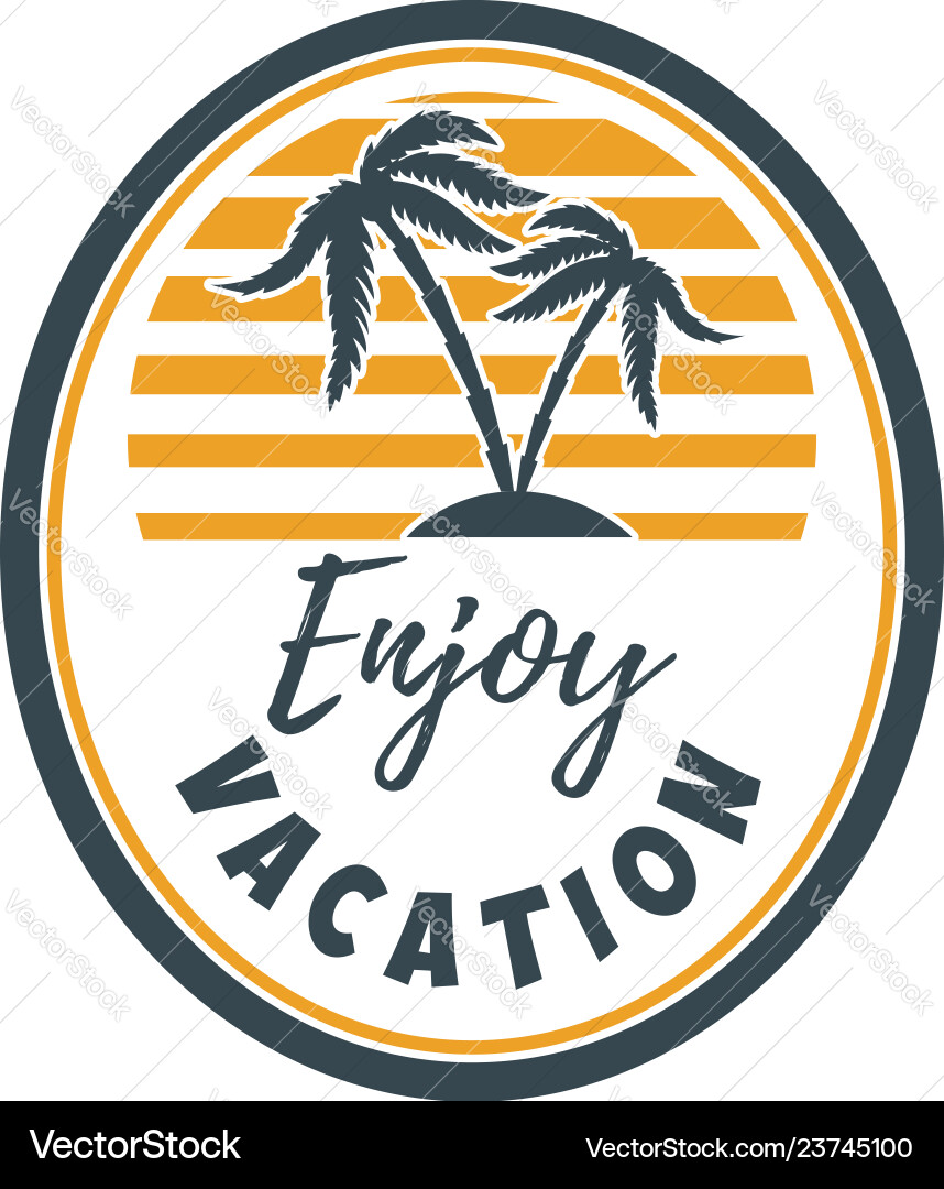 Sommer Emblem mit Palmen Designelement für Logo Sommer Emblem mit Palmen Designelement für Logo vektorbild