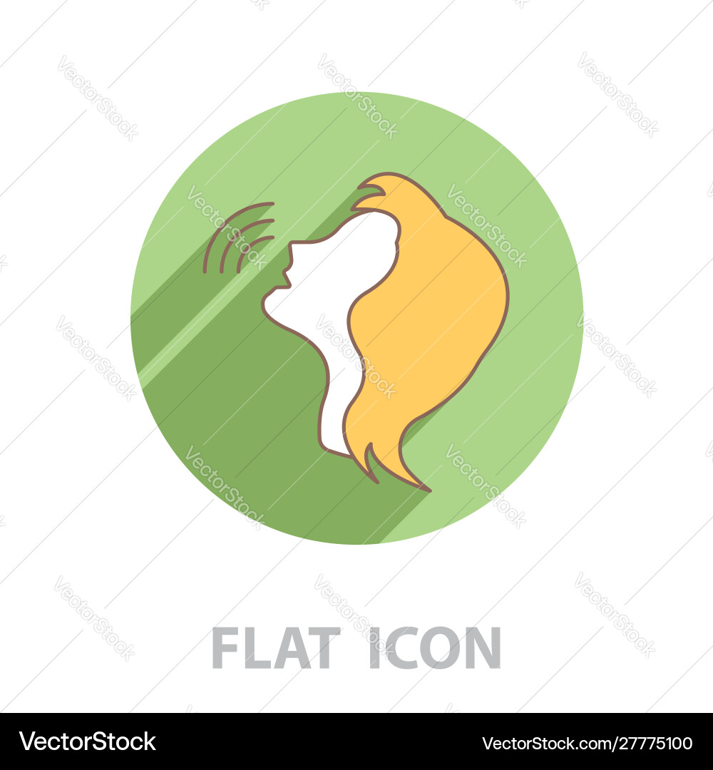Voice command control line icon person talking Vector Image