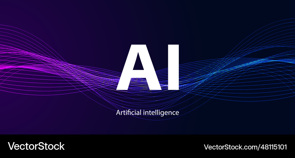 Abstract artificial intelligence on circle Abstract artificial intelligence on circle vector image