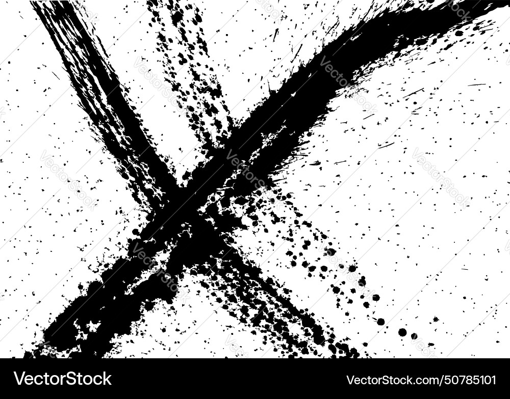 Black splashes hand made tracing from sketch vector image