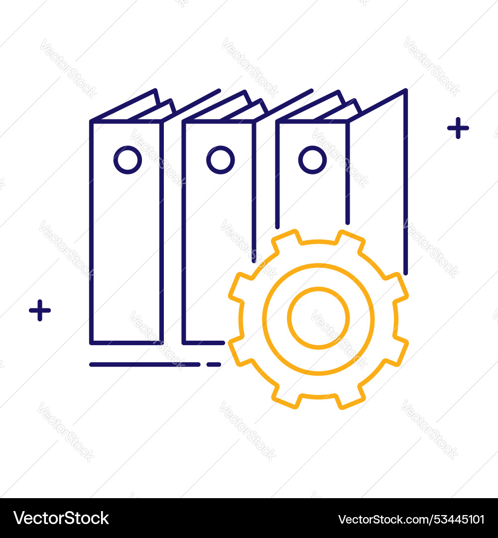 Business workflow and automation icon design vector image