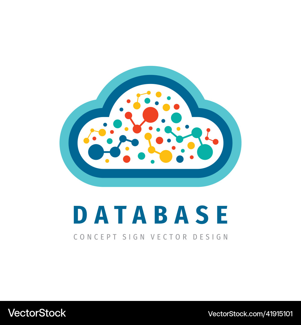 Cloud computing hosting icon logo design Cloud computing hosting icon logo design Vector Image