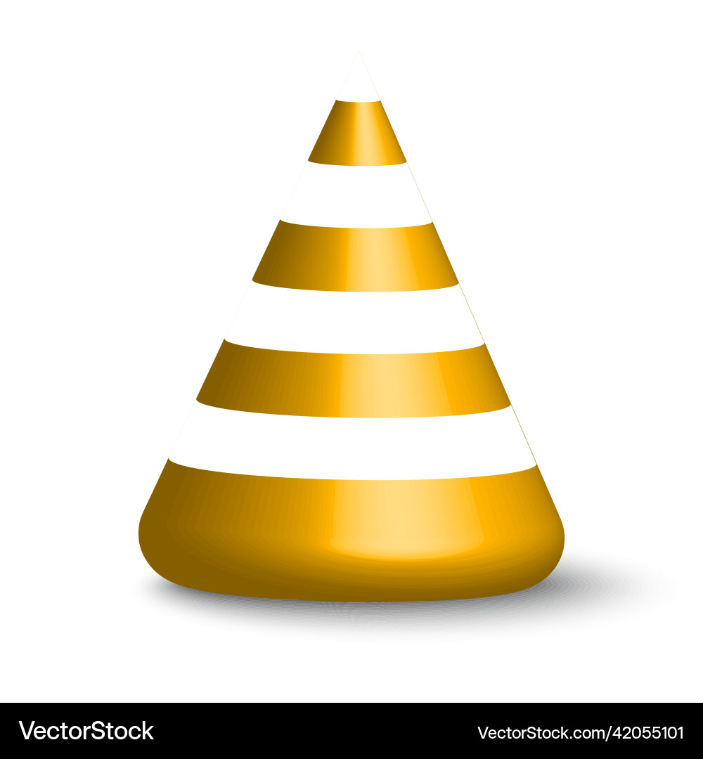 Cone pyramid in 3d style design element Cone pyramid in 3d style design element vector image