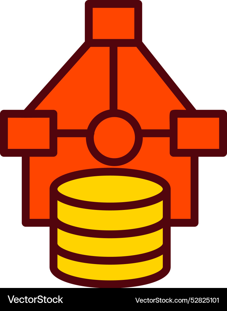 Data modelling icon design vector image