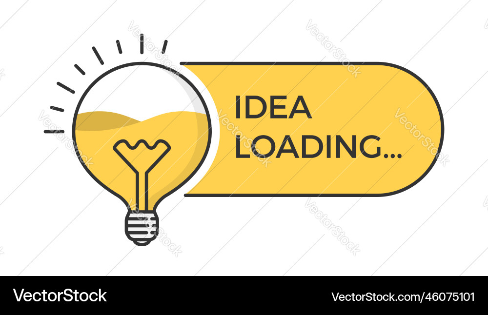 Lightbulb Loading Concept vector image