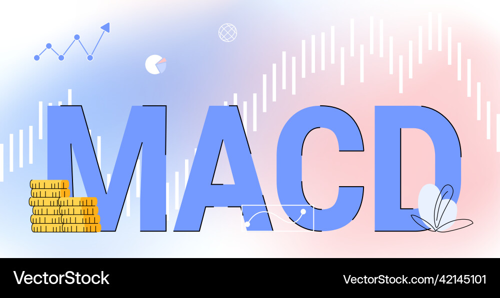 Macd moving average convergence divergence vector image
