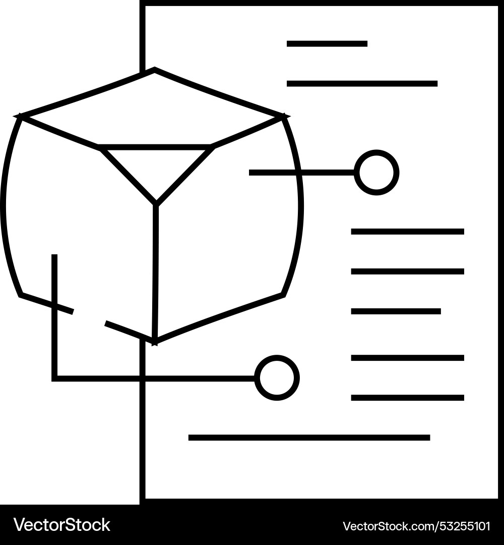 Modeling data science line icon Modeling data science line icon vector image
