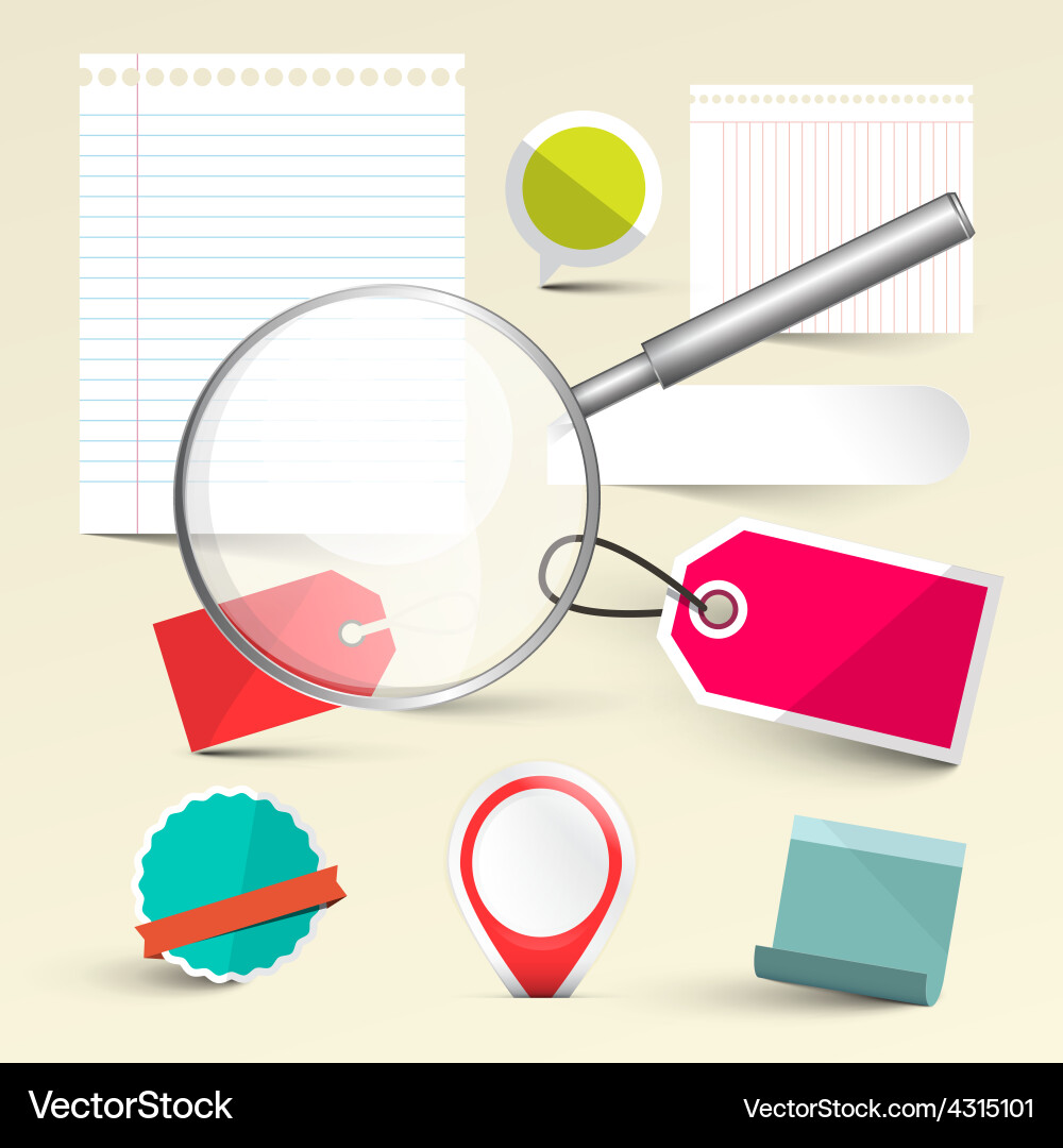 Paper empty labels - tags and sheets Vector Image