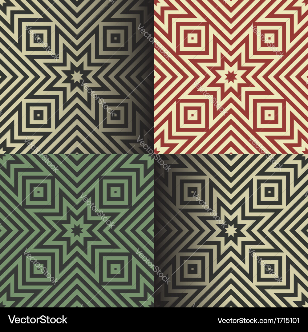 Retro Geometric Patterns vector image