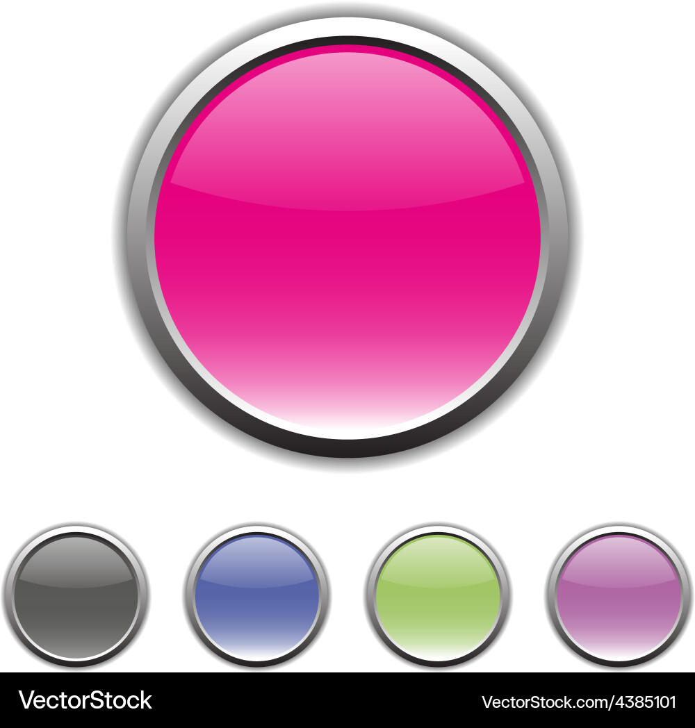 Set of multicolored buttons vector image