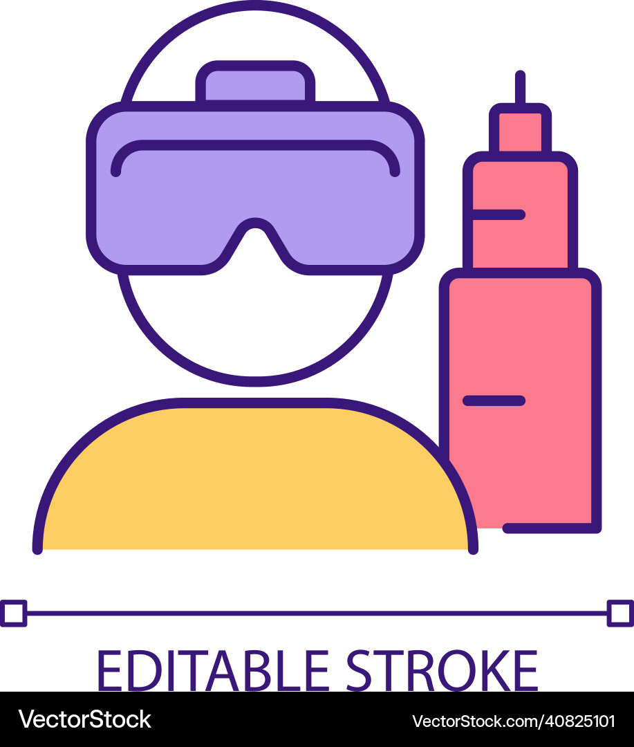Virtual reality developer rgb color icon Virtual reality developer rgb color icon Vector Image