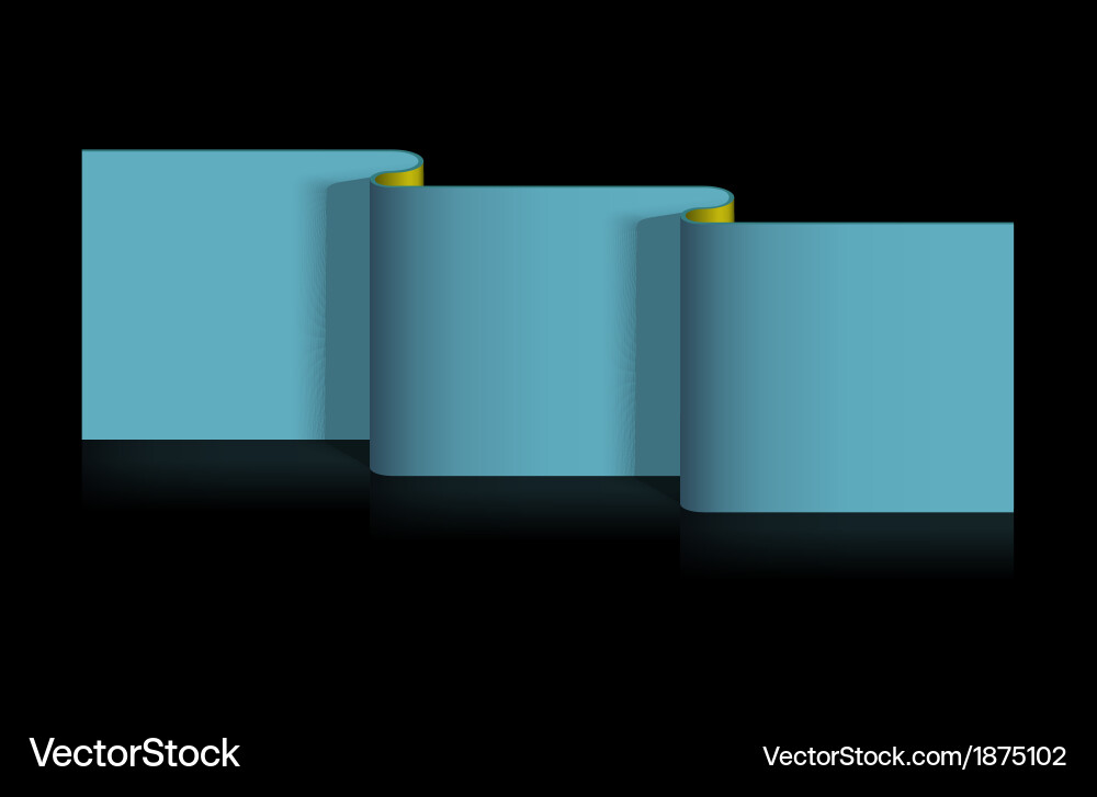 Abstract 3d twisted ribbon infographic element Vector Image