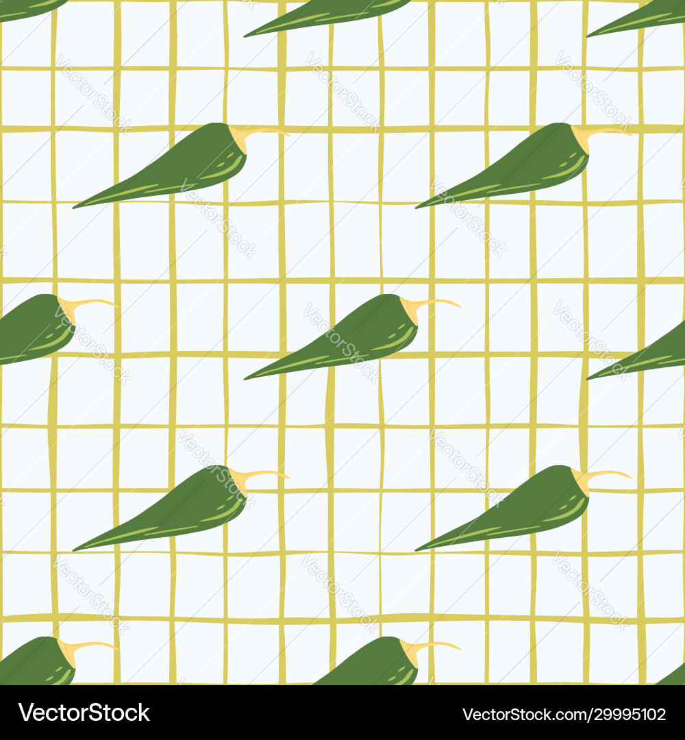 Chilli seamless pattern on stripe background Chilli seamless pattern on stripe background Vector Image