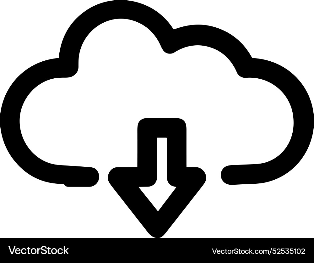 Cloud storage icon symbol image of the hosting Vector Image