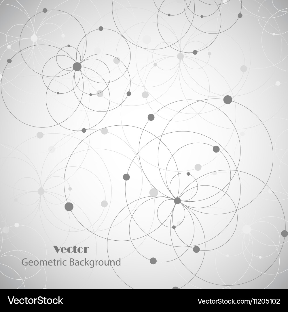 Connected Circle Pattern - Abstract vector image