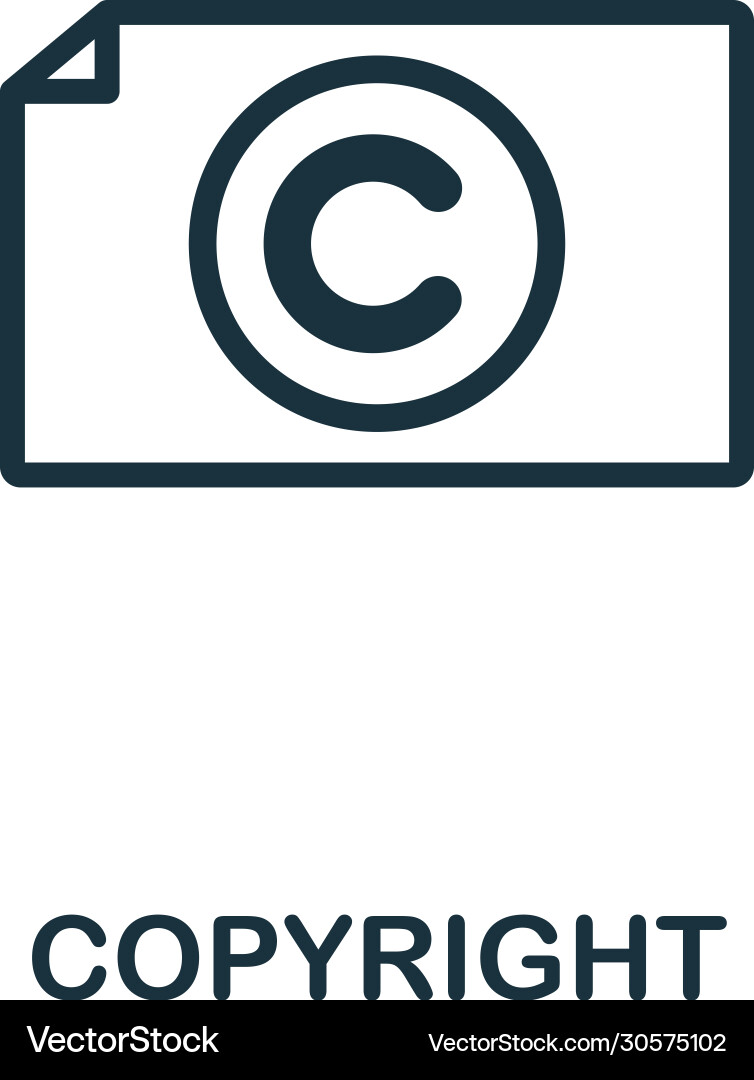 Copyright icon simple element from intellectual Copyright icon simple element from intellectual vector image
