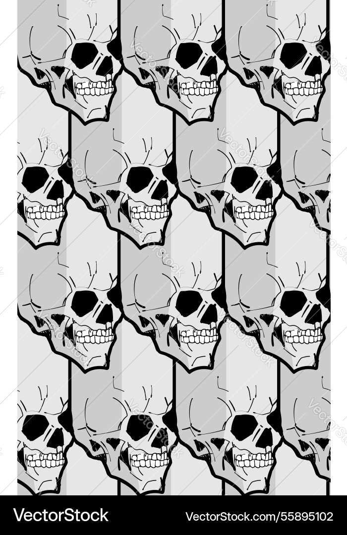 Cube skull pattern seamless square Cube skull pattern seamless square vector image