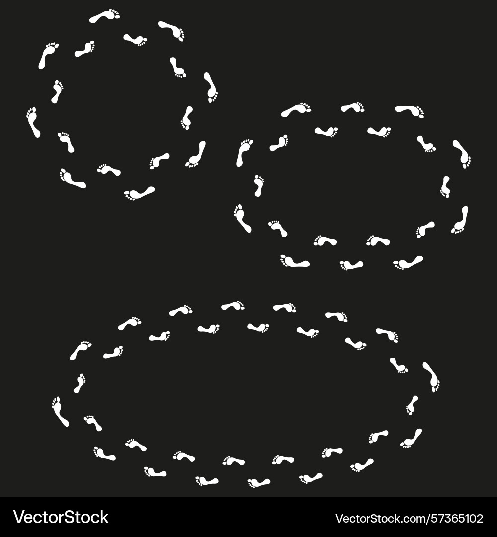 Dotted oval shapes dashed ellipse pattern outline vector image