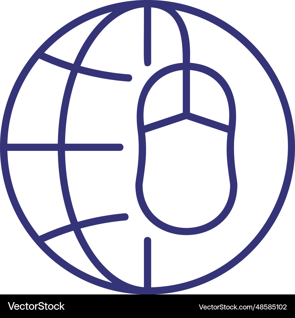 Global control line icon Vector Image