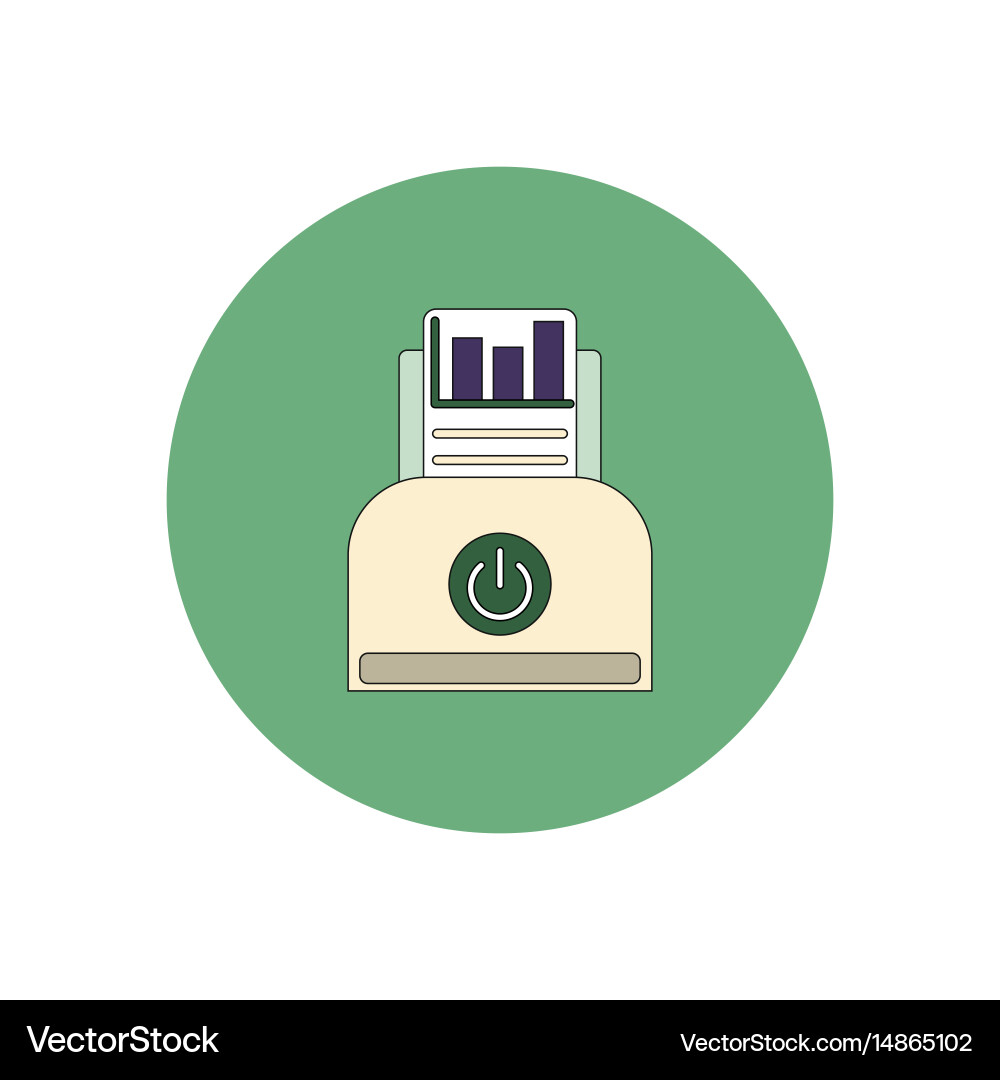 In flat design of column chart Vector Image