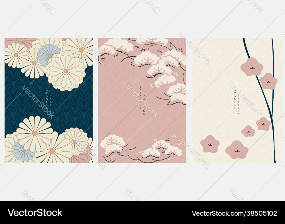 Japanischer Hintergrund mit Kamelien Blumenelement Japanischer Hintergrund mit Kamelien Blumenelement vektorbild