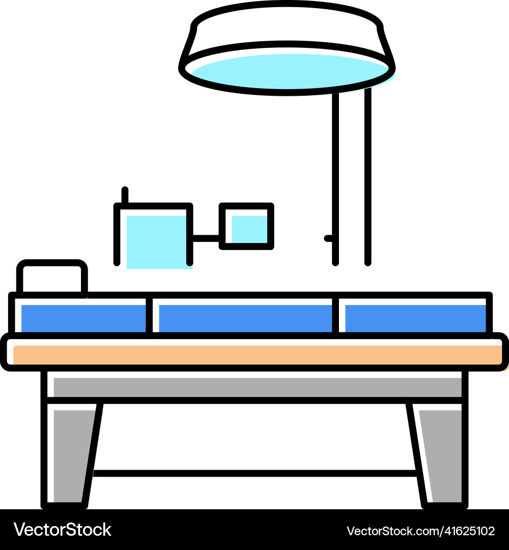 Operating table color icon Vector Image