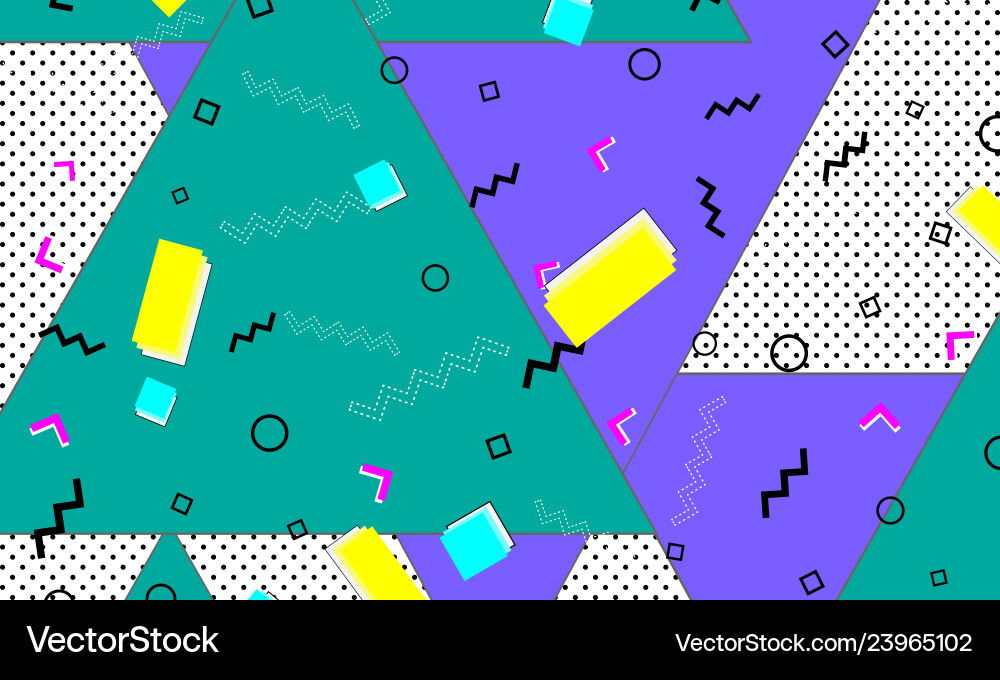 Pop art color background memphis pattern Pop art color background memphis pattern vector image