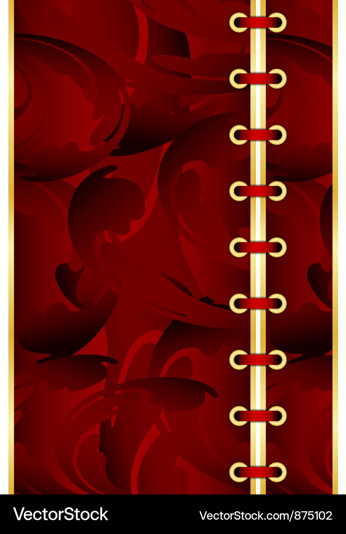 Roter Korsett und Ribbon Hintergrund Vektorbild