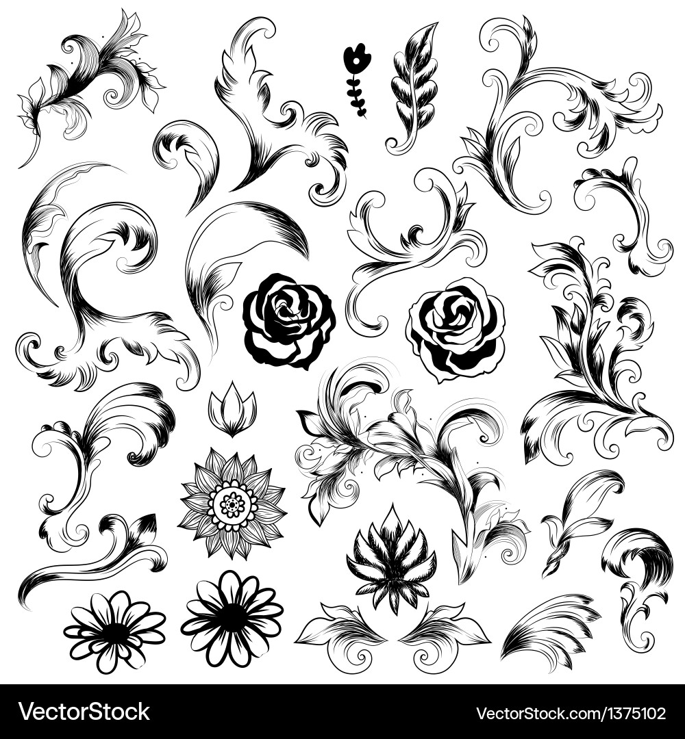 Set of design elements vector image