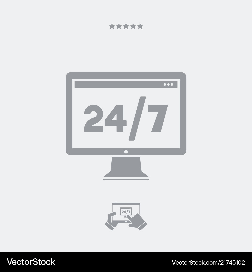 Steady data services - web icon Vector Image