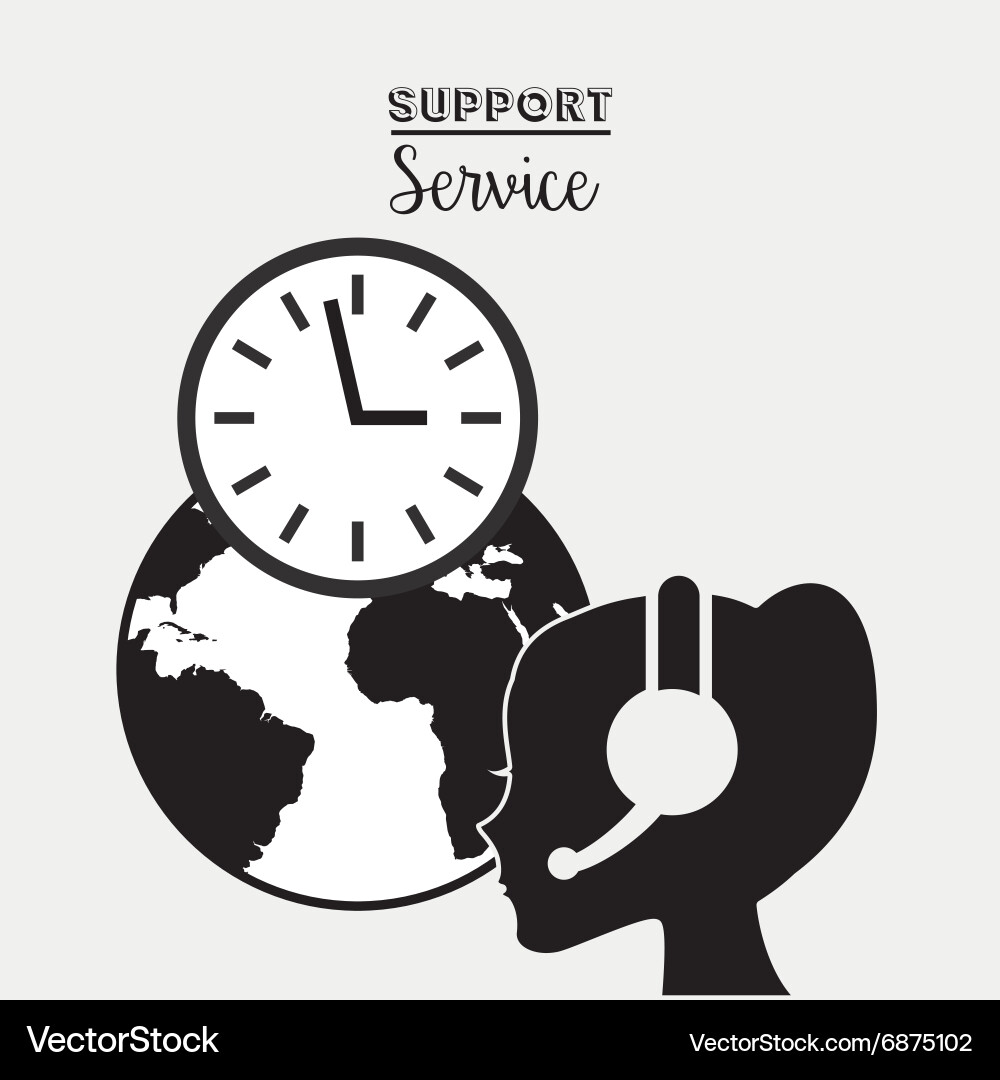 Support service design vector image