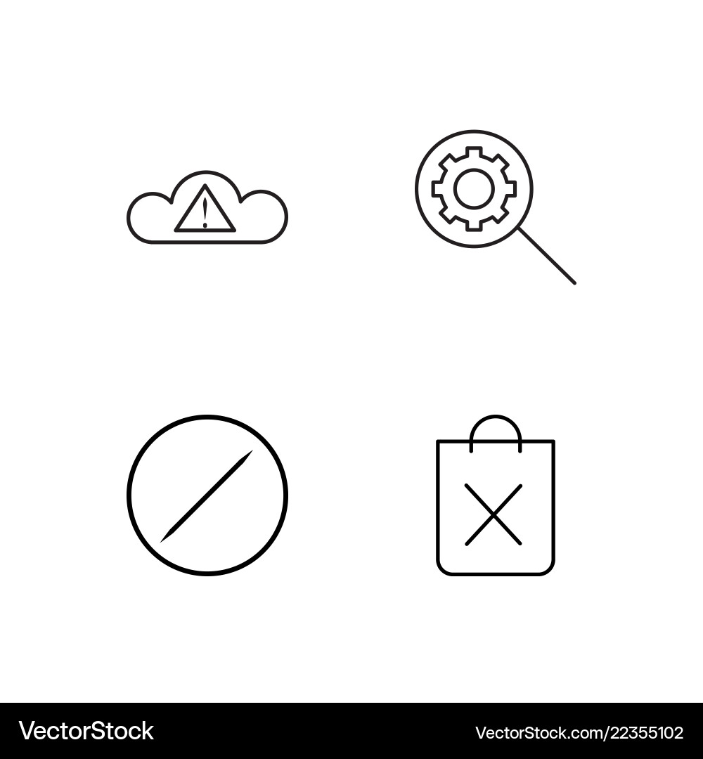 Web simple outlined icons set Web simple outlined icons set vector image