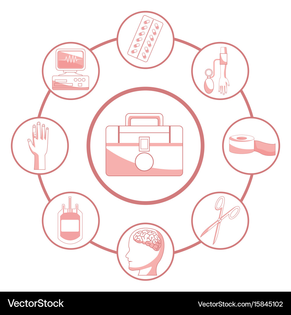 White background with red color sections vector image