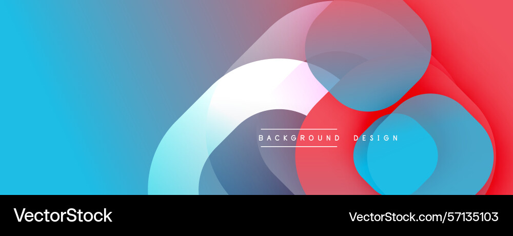 Abstract colorful design overlapping circles Vector Image